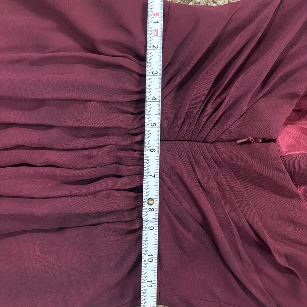 Bill Levkoff Bridesmaid Dress Wine Women's Size 4 - 1777 - Picture 6 of 8